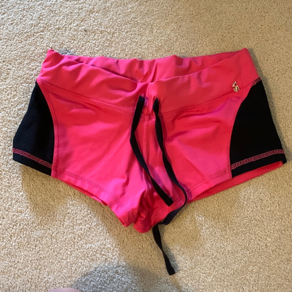 Vintage Victoria’s Secret exercise shorts - pink and black size small VS